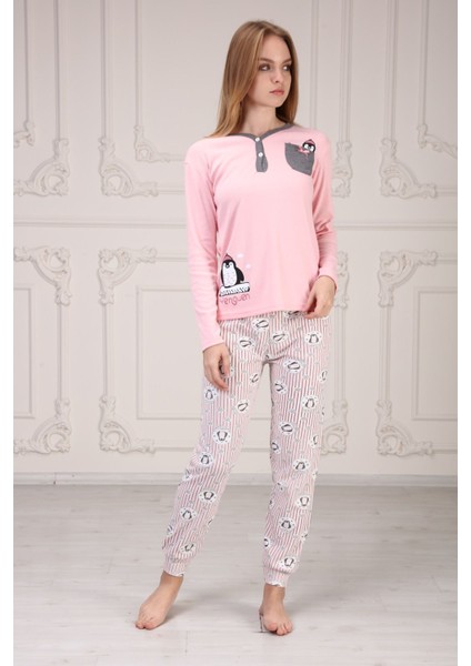 Penguen Baskılı Pijama Takım