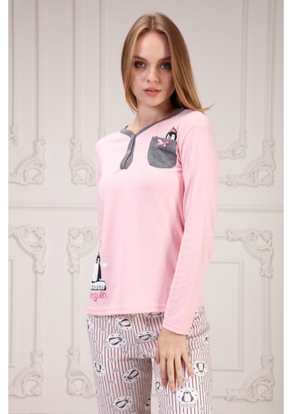 Penguen Baskılı Pijama Takım