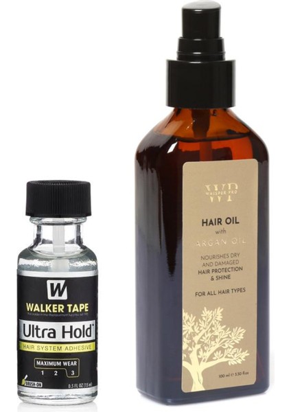 Walker Tape Ultra Hold Protez Saç Yapıştırıcı 15 ml + Protez Saçlara Özel Yoğun Saç Bakım Yağı 100 ml