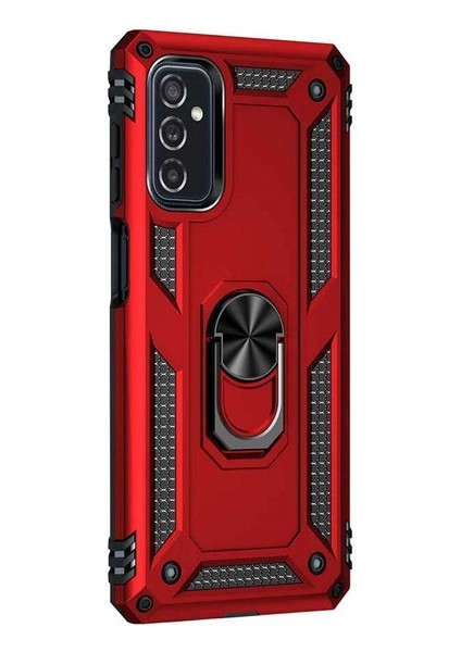 Samsung Galaxy M52 Kılıf Yüzüklü Standlı Korumalı Tank Kapak