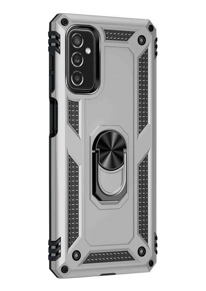 Samsung Galaxy M52 Kılıf Yüzüklü Standlı Korumalı Tank Kapak