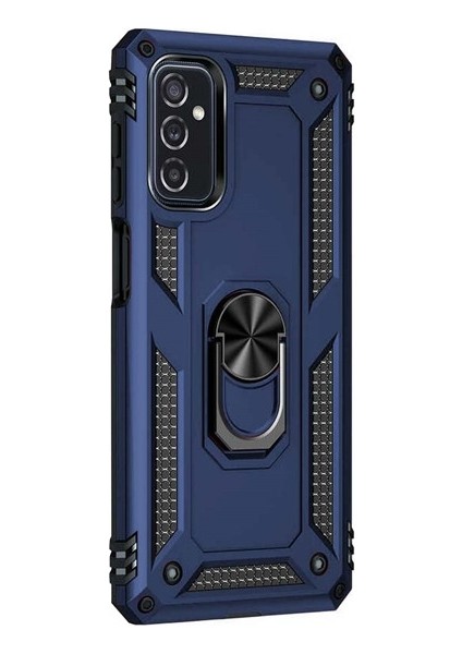 Samsung Galaxy M52 Kılıf Yüzüklü Standlı Korumalı Tank Kapak