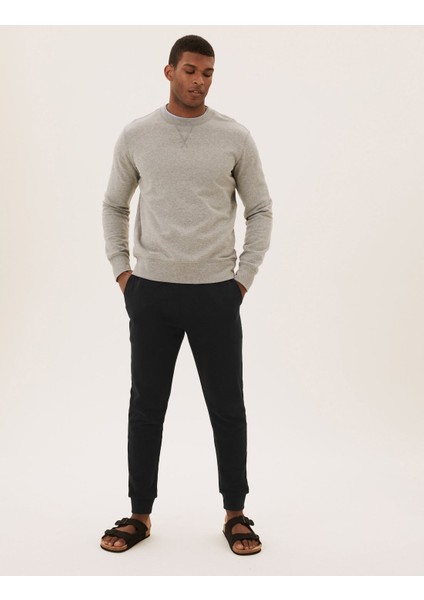 Saf Pamuklu Jogger Eşofman Altı