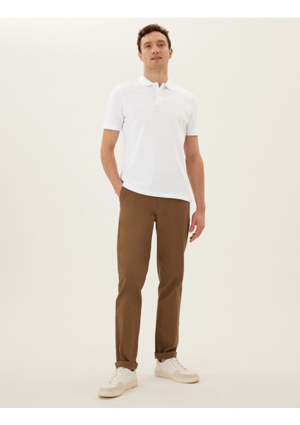 Marks & Spencer Saf Pamuklu Polo Yaka T-Shirt