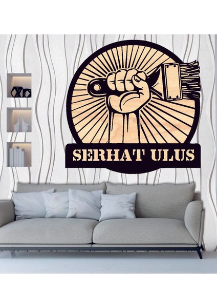 Kişiye Özel Boyacı Temalı Ahşap Duvar Tablo