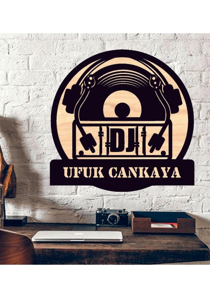 Kişiye Özel Dj Dısc Jockey Temalı Ahşap Duvar Tablo