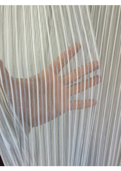 Gri Sağ Sol Kanat Fon ve Iç Beyaz Tül Takım Kombin Perde Sık Pile.en 225 , Boy 270