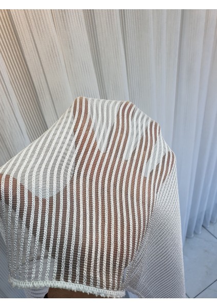 Gri Sağ Sol Kanat Fon ve Iç Beyaz Tül Takım Kombin Perde Sık Pile.en 500 , Boy 280 modelleri