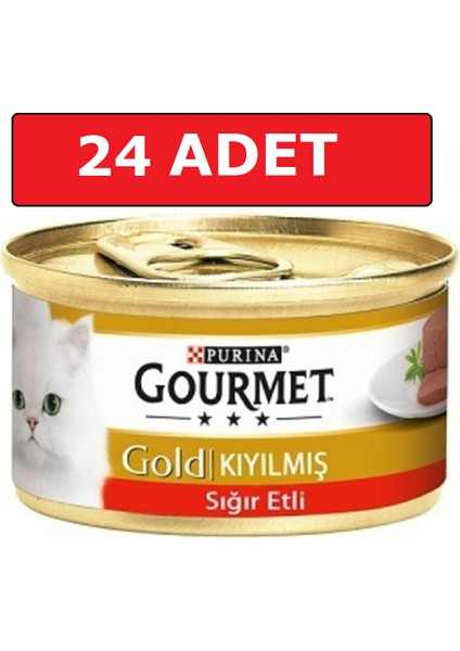 Purina Gourmet Gold Kıyılmış Sığır Etli Kedi Konservesi 85 gr 24 Adet Yaş Mama