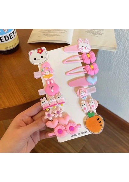 14'lü Pens Çıtçıt Toka Seti Hello Kitty - Pembe