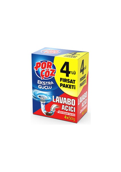 Lavabo Açıcı Granül 4 x 50 gr
