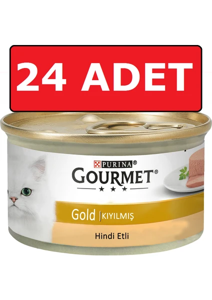 Purina Gourmet Gold Kıyılmış Hindi Etli Kedi Konservesi 85 gr 24 Adet Yaş Mama