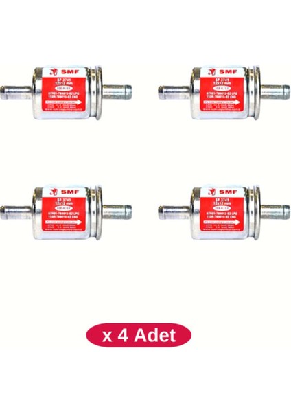 Lpg Otogaz Filtresi 12X12 (4 Ad. ) Cangas ,zavolli ,atiker ,akl ,aldesa ,mimgas,vikars Uyumlu
