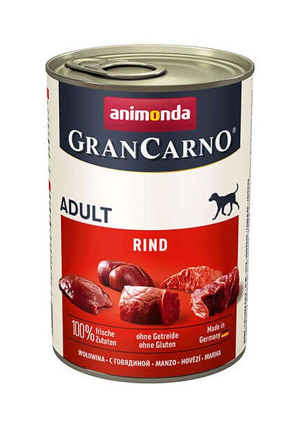 Grancarno Sığır Etli Köpek Konservesi 6 Adet x 400 gr Yaş Mama Rınd