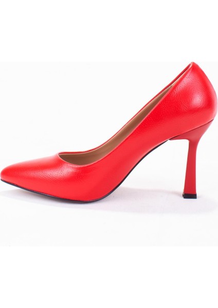 DZA07-388451 Kırmızı Stiletto Topuklu Kadın Ayakkabı modelleri