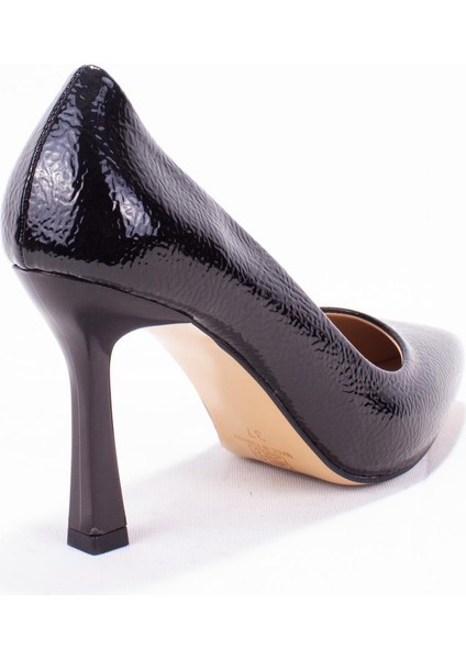 DZA07-388451 Siyah Rugan Stiletto Topuklu Kadın Ayakkabı fırsatları