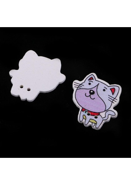 50X Ahşap Düğmeler 2 Delik Kedi Düğmeleri Zanaat Düğmeleri Dikiş Düğmesi Kızlar (Yurt Dışından) modelleri