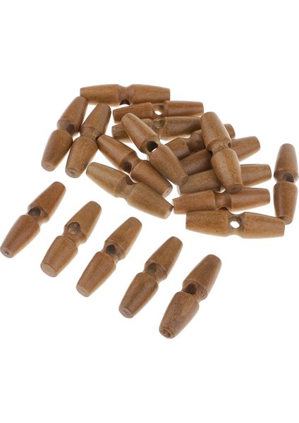 Dokun Düğmeleri Kaplama Geçiş Düğmeleri Ahşap Tokalar Kahverengi2 50 x 13MM (Yurt Dışından)
