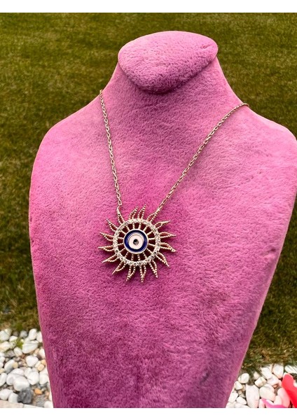 Güneş 925 Ayar Gümüş Kolye