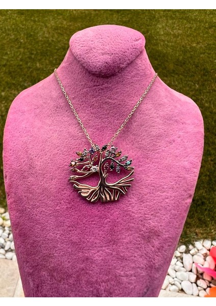 Tubaa Ağacı 925 Ayar Gümüş Kolye