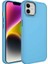 Apple iPhone 12 Kılıf Metal Çerçeve ve Buton Tasarımlı Silikon Luna Kapak Sierra Mavi Telefon Kılıfı 1
