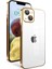Apple iPhone 14 Kılıf Kamera Korumalı Renkli Çerçeveli Garaj Kapak Gold Telefon Kılıfı 1