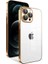Apple iPhone 12 Pro Max Kılıf Kamera Korumalı Renkli Çerçeveli Garaj Kapak Gold Telefon Kılıfı 1