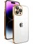 Apple iPhone 14 Pro Max Kılıf Kamera Korumalı Renkli Çerçeveli Garaj Kapak Gold Telefon Kılıfı 1