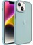 Apple iPhone 14 Kılıf Buzlu Sert Pc May Kapak Mavi Telefon Kılıfı 1