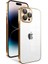 Apple iPhone 14 Pro Kılıf Kamera Korumalı Renkli Çerçeveli Garaj Kapak Gold Telefon Kılıfı 1