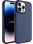 Apple iPhone 14 Pro Kılıf Buzlu Sert Pc May Kapak Lacivert Telefon Kılıfı 1