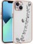 Apple iPhone 13 Kılıf Taş Süslemeli Kamera Korumalı El Tutamaçlı Blazer Kapak Beyaz Telefon Kılıfı 1