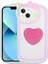 Apple iPhone 13 Kılıf Kedi Figürlü Transparan Pop Soketli Ritmik Kapak Pembe Koyu Telefon Kılıfı 1