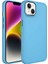 Apple iPhone 13 Kılıf Metal Çerçeve ve Buton Tasarımlı Silikon Luna Kapak Sierra Mavi Telefon Kılıfı 1