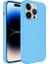 Apple iPhone 12 Pro Kılıf Magsafe Wireless Şarj Özellikli Pastel Renk Silikon Plas Kapak Mavi Açık Telefon Kılıfı 1