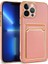 Apple iPhone 12 Pro Kılıf Bark Kartlıklı Kapak Rose Gold Telefon Kılıfı 1