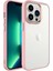 Apple iPhone 14 Pro Max Kılıf Krom Kapak Pembe Açık Telefon Kılıfı 1
