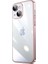 Apple iPhone 13 Kılıf Sert Pc Renkli Çerçeveli Riksos Silikon Kapak Rose Gold Telefon Kılıfı 1