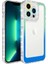 Apple iPhone 12 Pro Max Kılıf Simli ve Renk Geçiş Tasarımlı Lens Korumalı Park Kapak Yeşil-Mavi Telefon Kılıfı 1