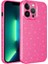 Apple iPhone 12 Pro Max Kılıf Kamera Korumalı Simli Lüks Koton Kapak Pembe Koyu Telefon Kılıfı 1