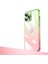 Apple iPhone 12 Pro Kılıf Parlak Renk Geçişli Kamera Korumalı Senkron Kapak Pembe-Yeşil Telefon Kılıfı 1