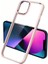 Apple iPhone 12 Pro Kılıf Krom Kapak Pembe Açık Telefon Kılıfı 1