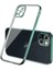 Apple iPhone 13 Kılıf Gbox Silikon Kapak Ince Mat Arka Yüzey Elektroplatin Koyu Yeşil Telefon Kılıfı 1