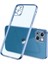 Apple iPhone 13 Kılıf Mat Gbox Silikon Kapak Ince Mat Arka Yüzey Elektroplatin Mavi Telefon Kılıfı 1