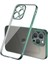 Apple iPhone 13 Pro Max Kılıf Gbox Silikon Kapak Ince Mat Arka Yüzey Elektroplatin Koyu Yeşil Telefon Kılıfı 1