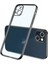 Apple iPhone 13 Kılıf Mat Gbox Silikon Kapak Ince Mat Arka Yüzey Elektroplatin Siyah Telefon Kılıfı 1