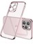 Apple iPhone 13 Pro Kılıf Mat Gbox Silikon Kapak Ince Mat Arka Yüzey Elektroplatin Rose Gold Telefon Kılıfı 1