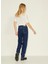Yüksek Bel Mom Fit Lacivert Kadın Pantolon 12203720 2