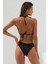 Tül Detaylı Üçgen Bikini Siyah 231210 2