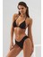 Tül Detaylı Üçgen Bikini Siyah 231210 4